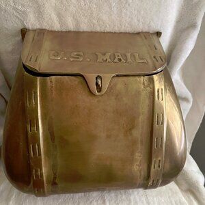 Vintage Brass Mailbox - Wall Mounted